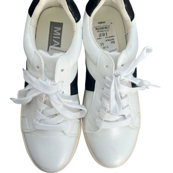 MIA Nordstrom Exclusive Women’s Sneakers - White & Black, Size 6.5 NWT - Picture 10 of 12